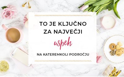 TO je ključno za uspeh na kateremkoli področju