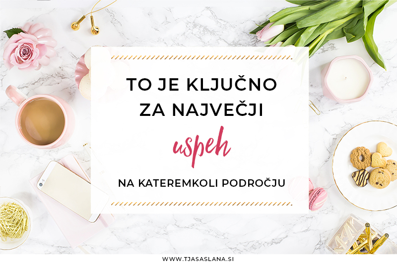 TO je ključno za uspeh na kateremkoli področju